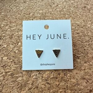 NEW IN BOX Hey June Triangle Earrings